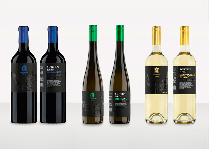 Etikettendesign Sortenrein