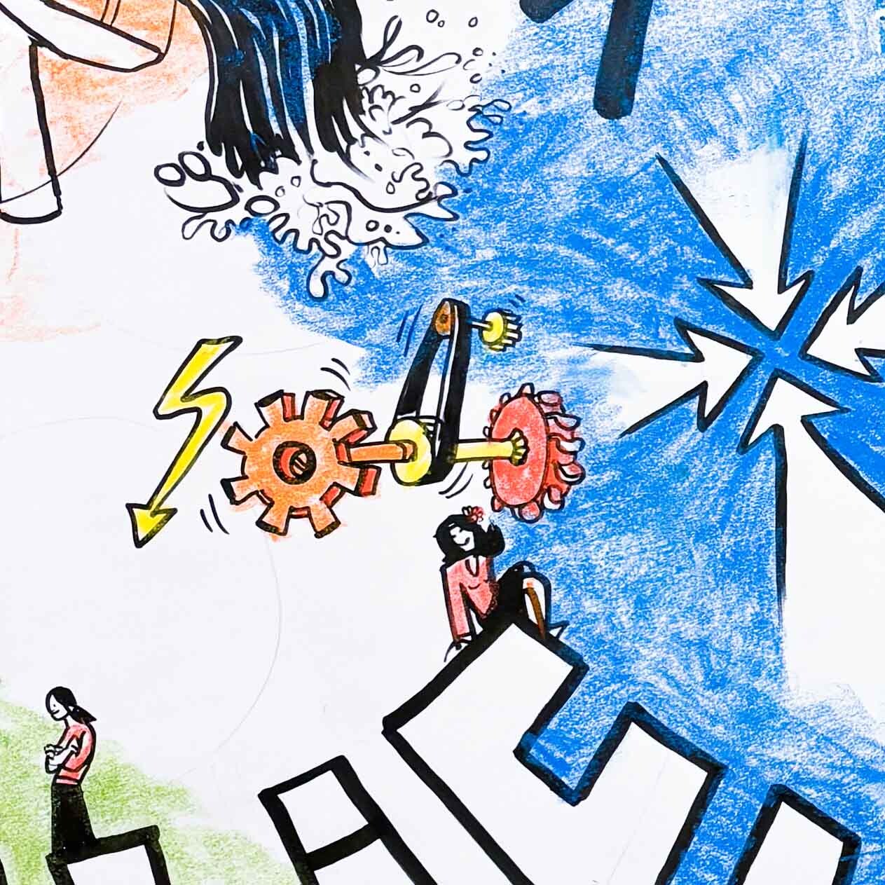 Graphic Recording IEF Kraftwerk Familie