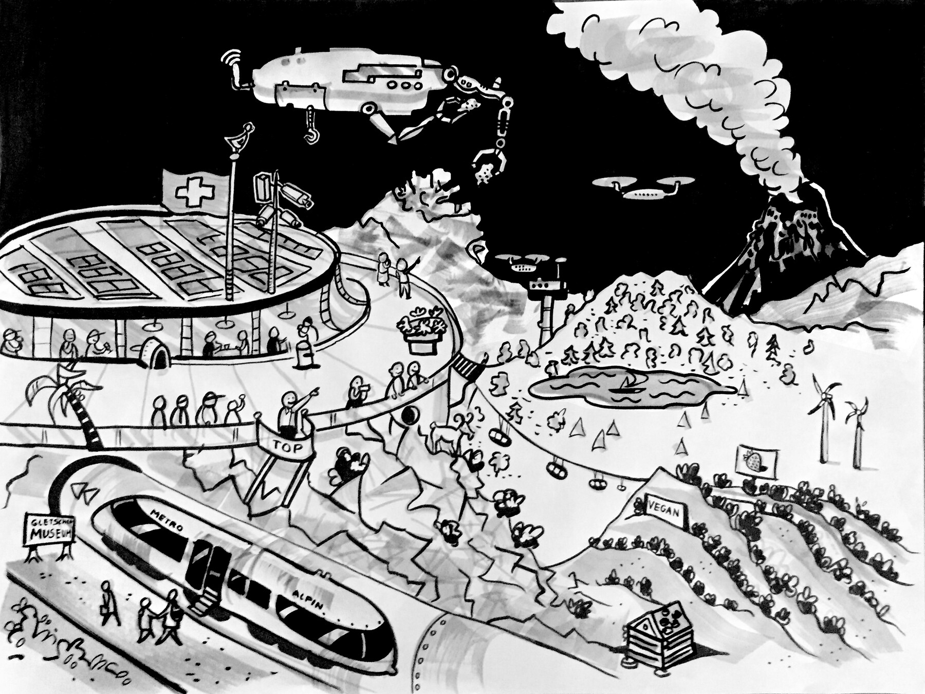 Graphic Recording Schweizer Landschaftskongress