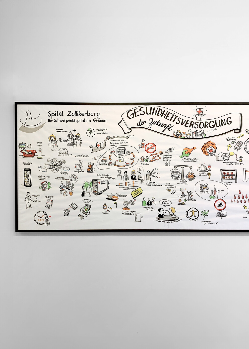 Live-Zeichnung am Tag der offenen Tür für das Spital Zollikerberg