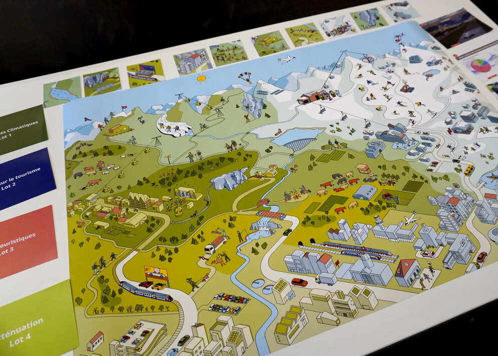Mountain Tourism Fresco