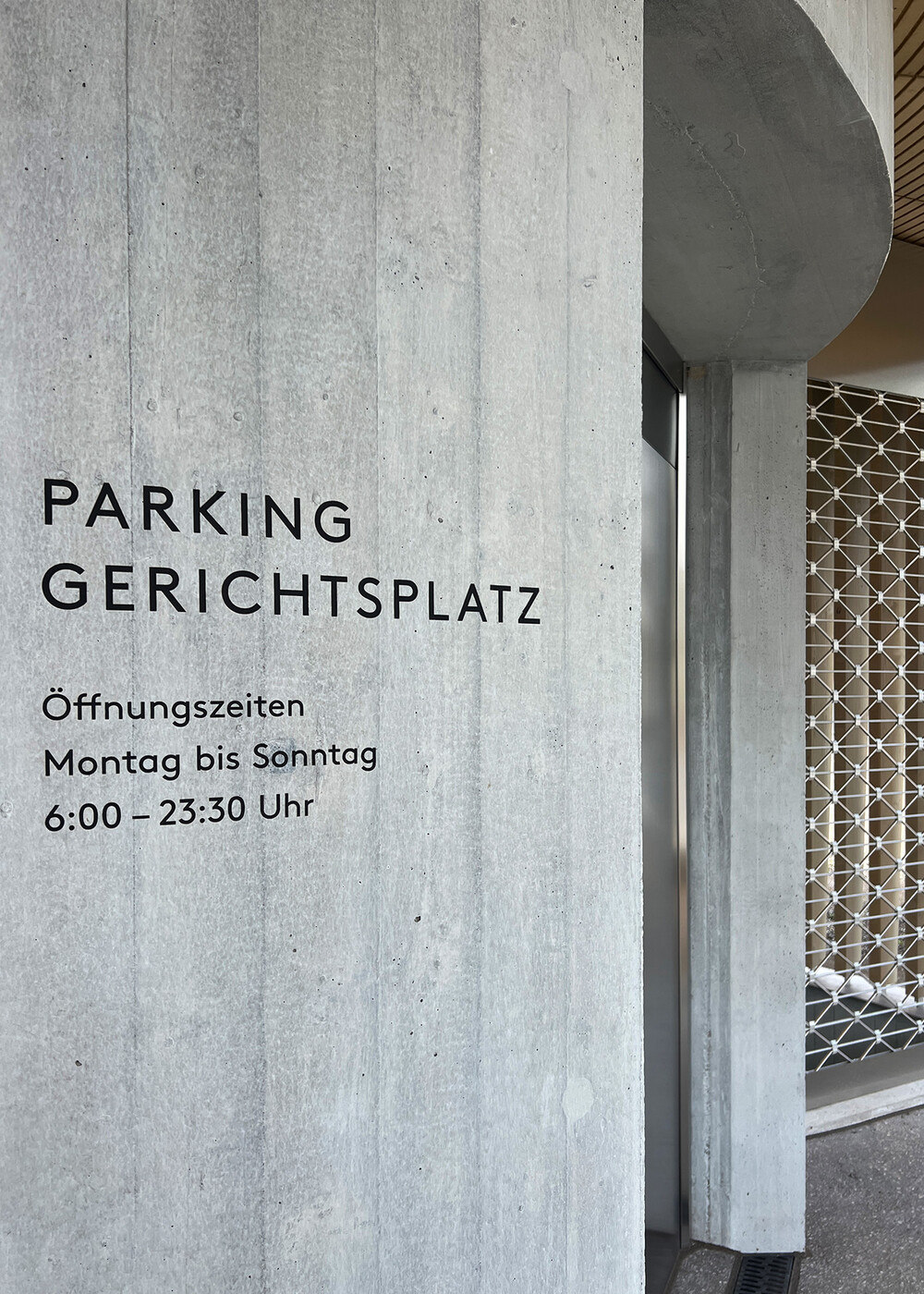 Signaletik Gerichtsplatz Uster