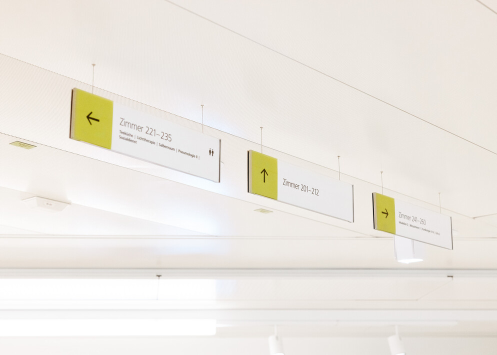 Signaletik Hochgebirgsklinik Davos