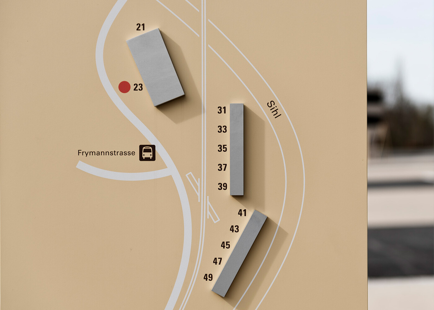 Signaletik Sihlbogen