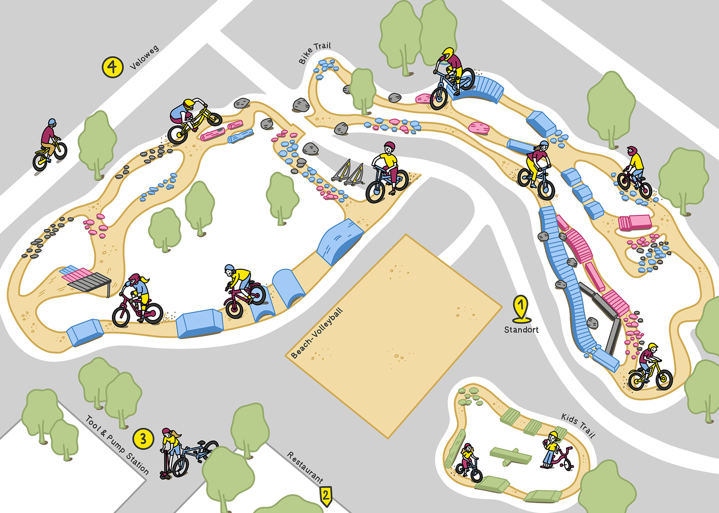 Übersichtsplan als Wimmelbild