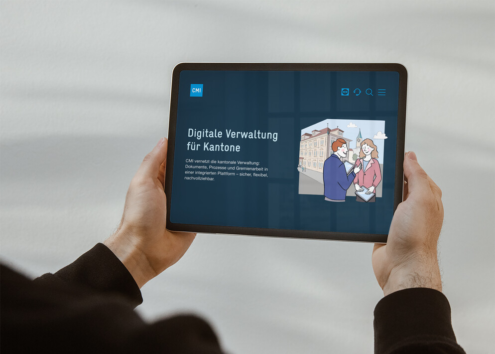 Website mit Illustrationen