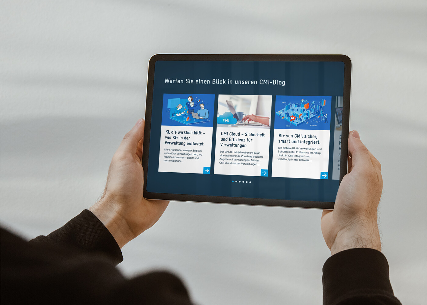 Website mit Illustrationen