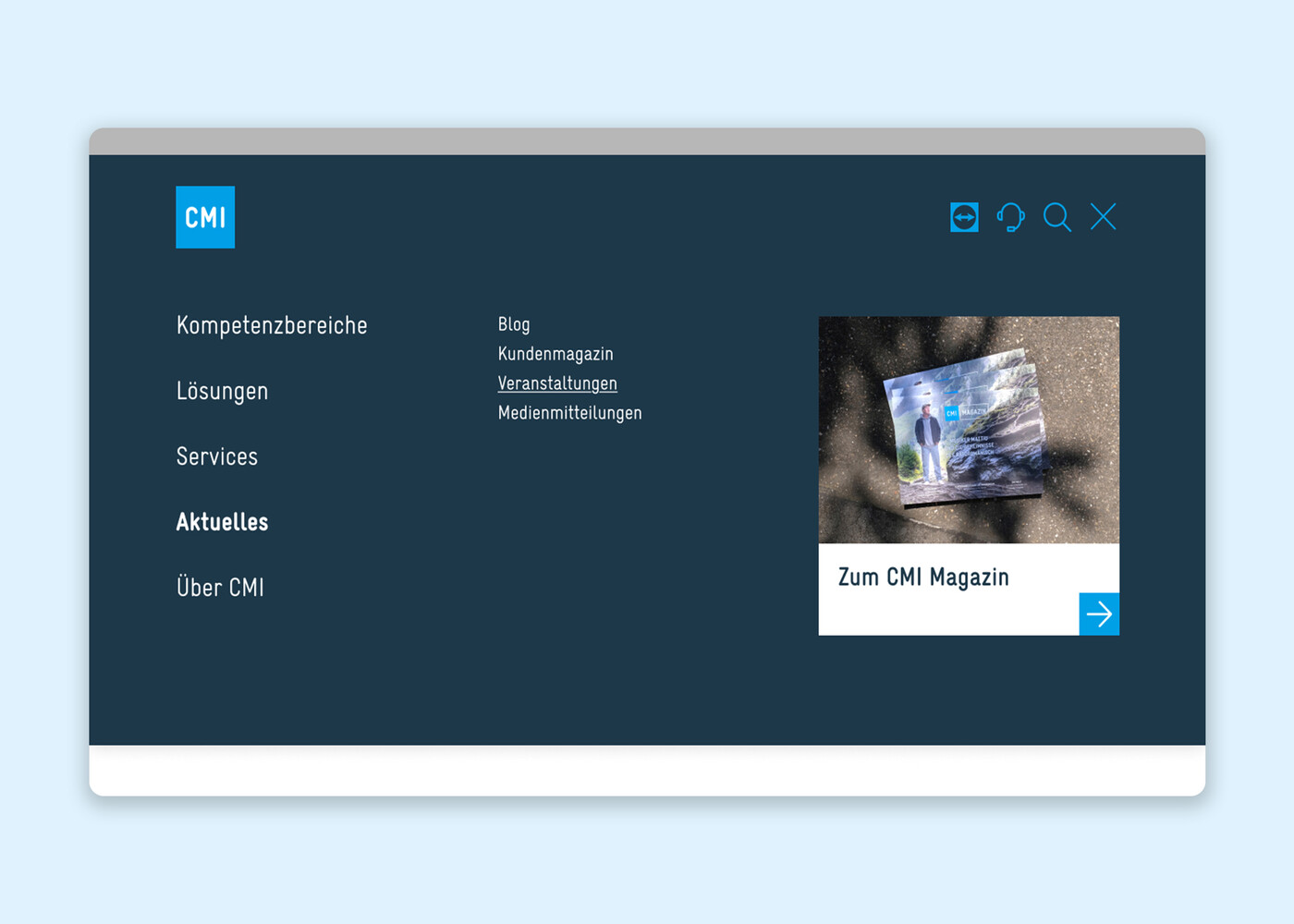 Website mit Illustrationen