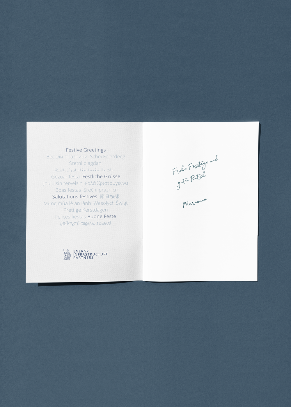 Weihnachtskarte Energy Infrastructure Partners