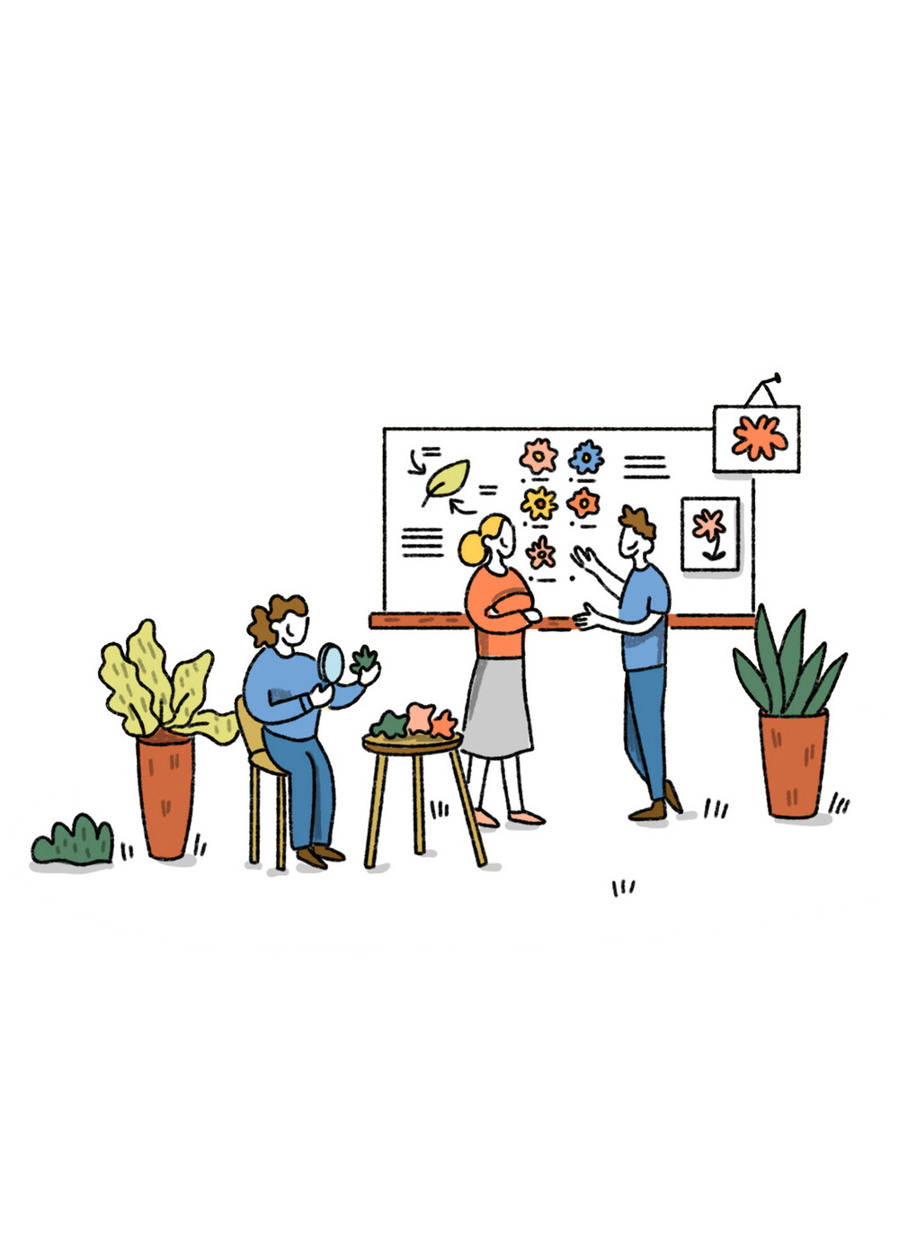 Wimmelbild Gärtnerausbildung